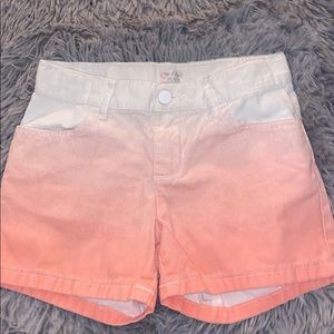 White and Pink Gradient Shorts